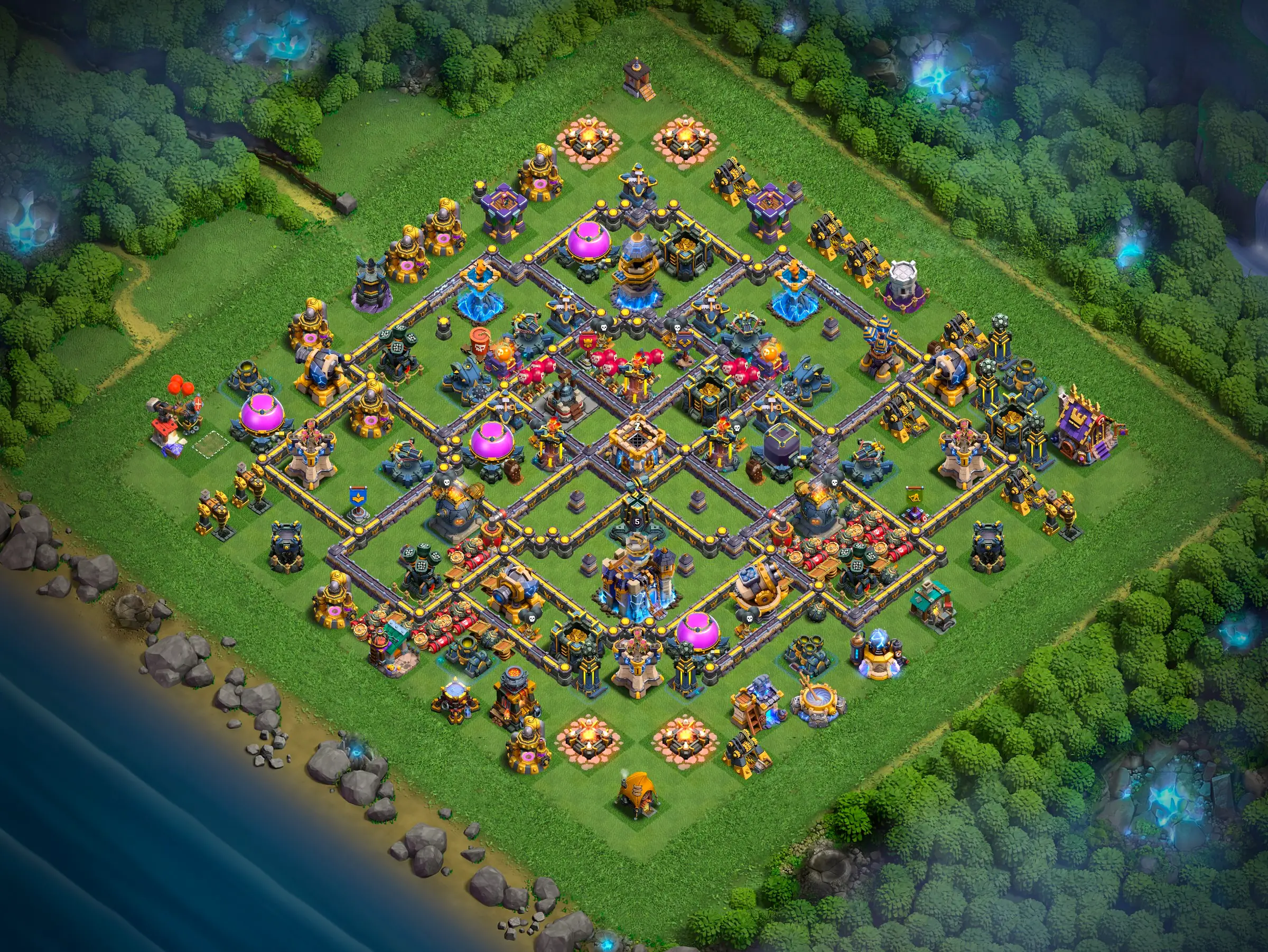 classic metror scenery in clash of clans village view