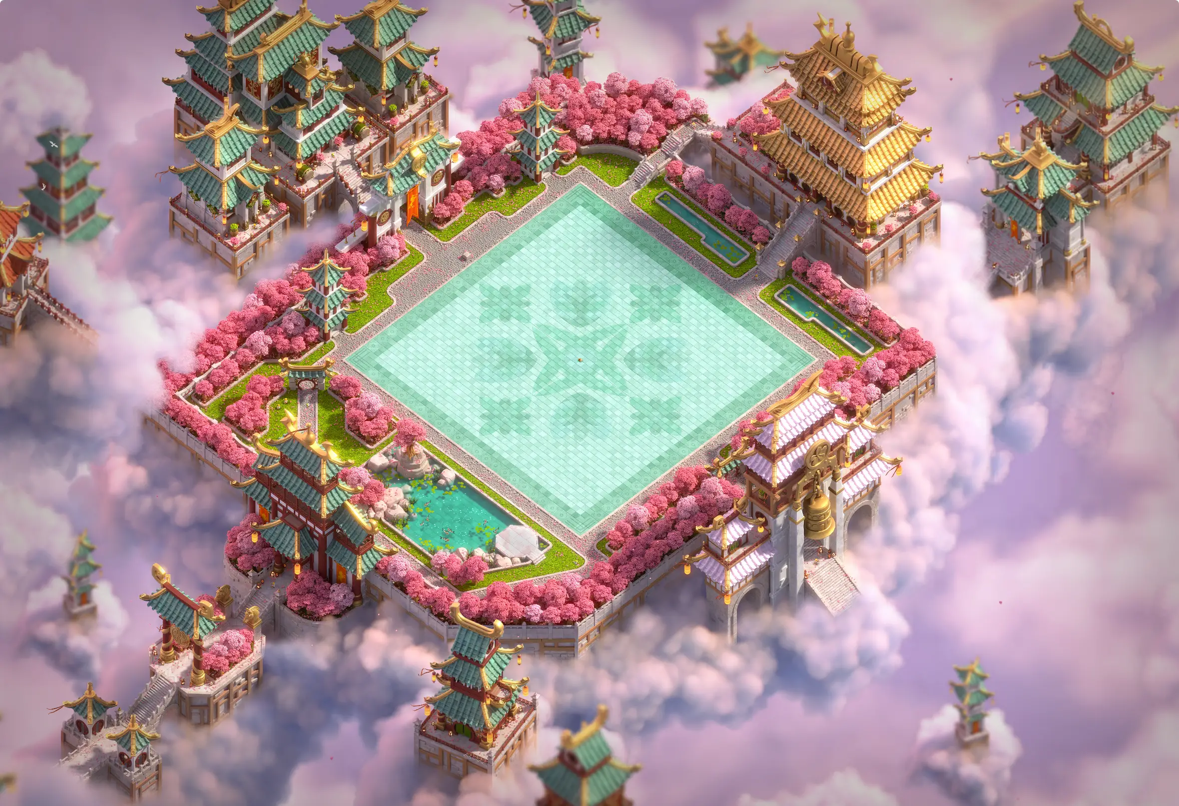 Year of the Fire Horse Scenery in clash of clans zoomed out view