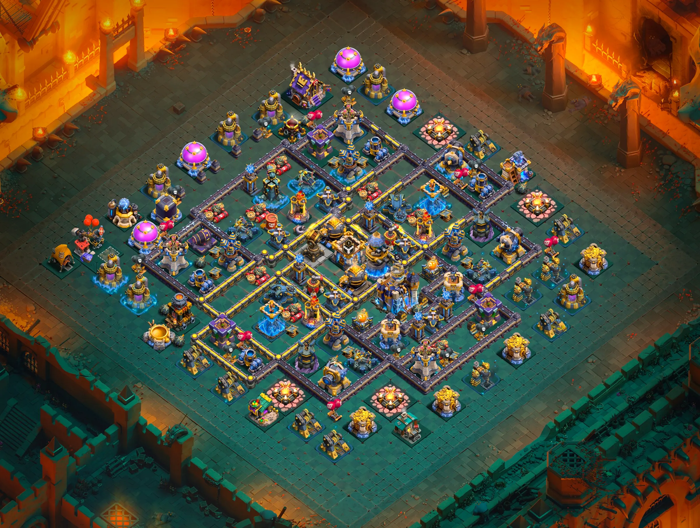 Dragon Escape Scenery in clash of clans village view