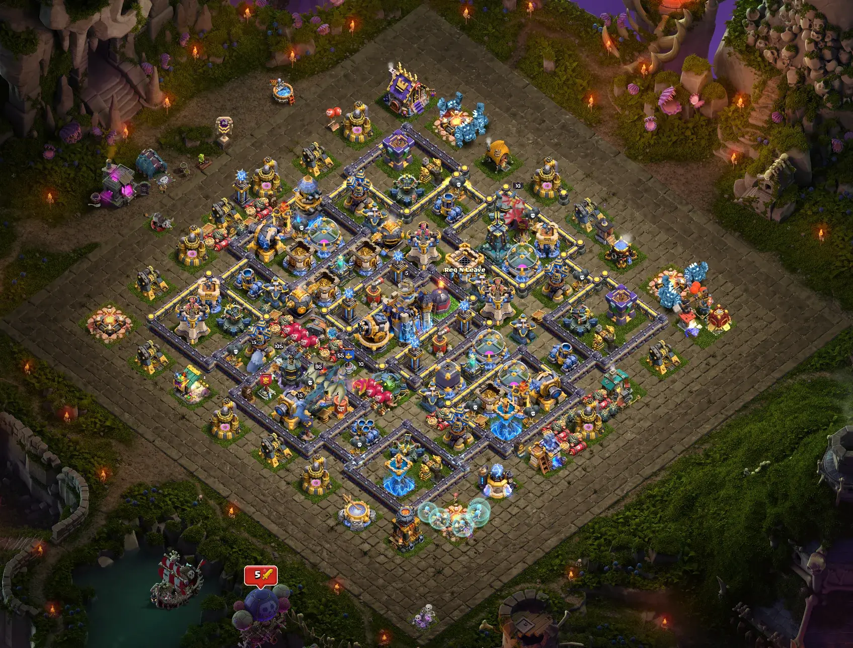 skeleton kingdom scenery village view