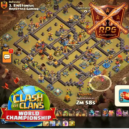 TH18 tournament base layout featuring the best Town Hall 18 tournament base design for competitive attacks Image no. 05-3