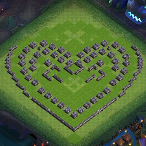 TH18 art base layout featuring a creative Town Hall 18 art base design Image no. 02-1