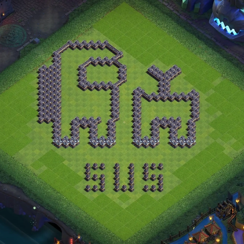 TH18 art base layout featuring a creative Town Hall 18 art base design Image no. 03-1