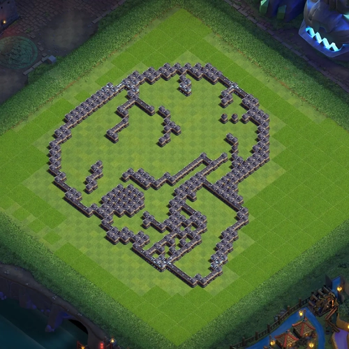 TH18 art base layout featuring a creative Town Hall 18 art base design Image no. 05-1
