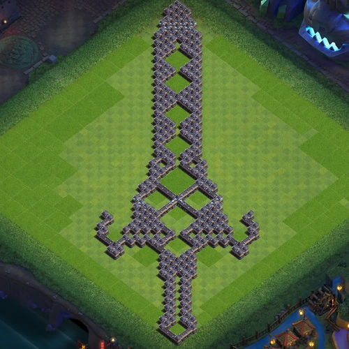 TH18 art base layout featuring a creative Town Hall 18 art base design Image no. 06-1