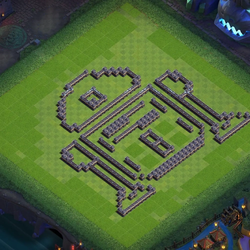 TH18 art base layout featuring a creative Town Hall 18 art base design Image no. 07-1