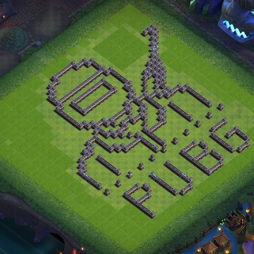 TH18 art base layout featuring a creative Town Hall 18 art base design Image no. 08-1