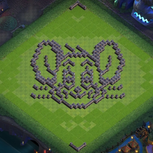 TH18 art base layout featuring a creative Town Hall 18 art base design Image no. 09-1
