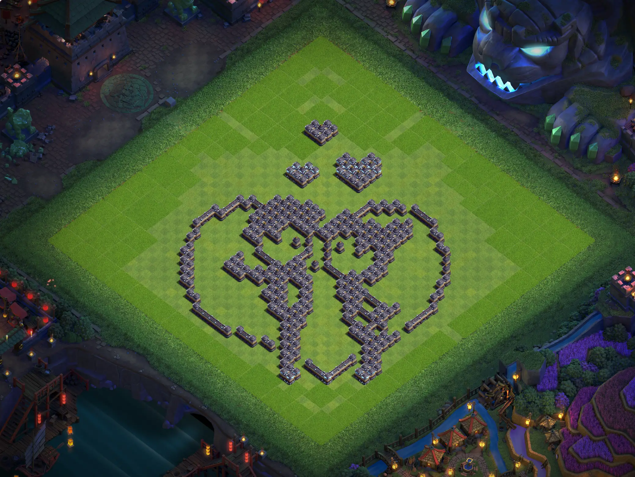 th18_art_12 th18 art base layout featuring a creative town hall 18 art base design image no 12 2
