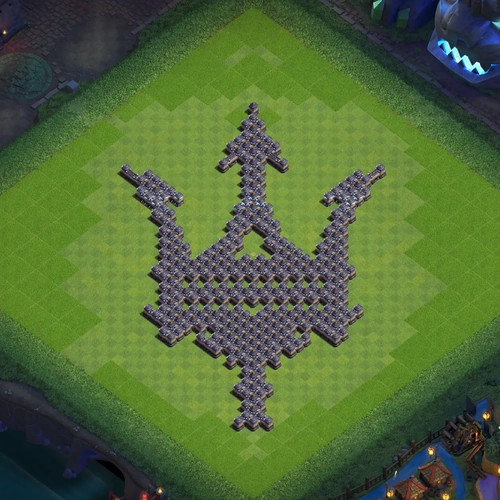 TH18 art base layout featuring a creative Town Hall 18 art base design Image no. 14-1