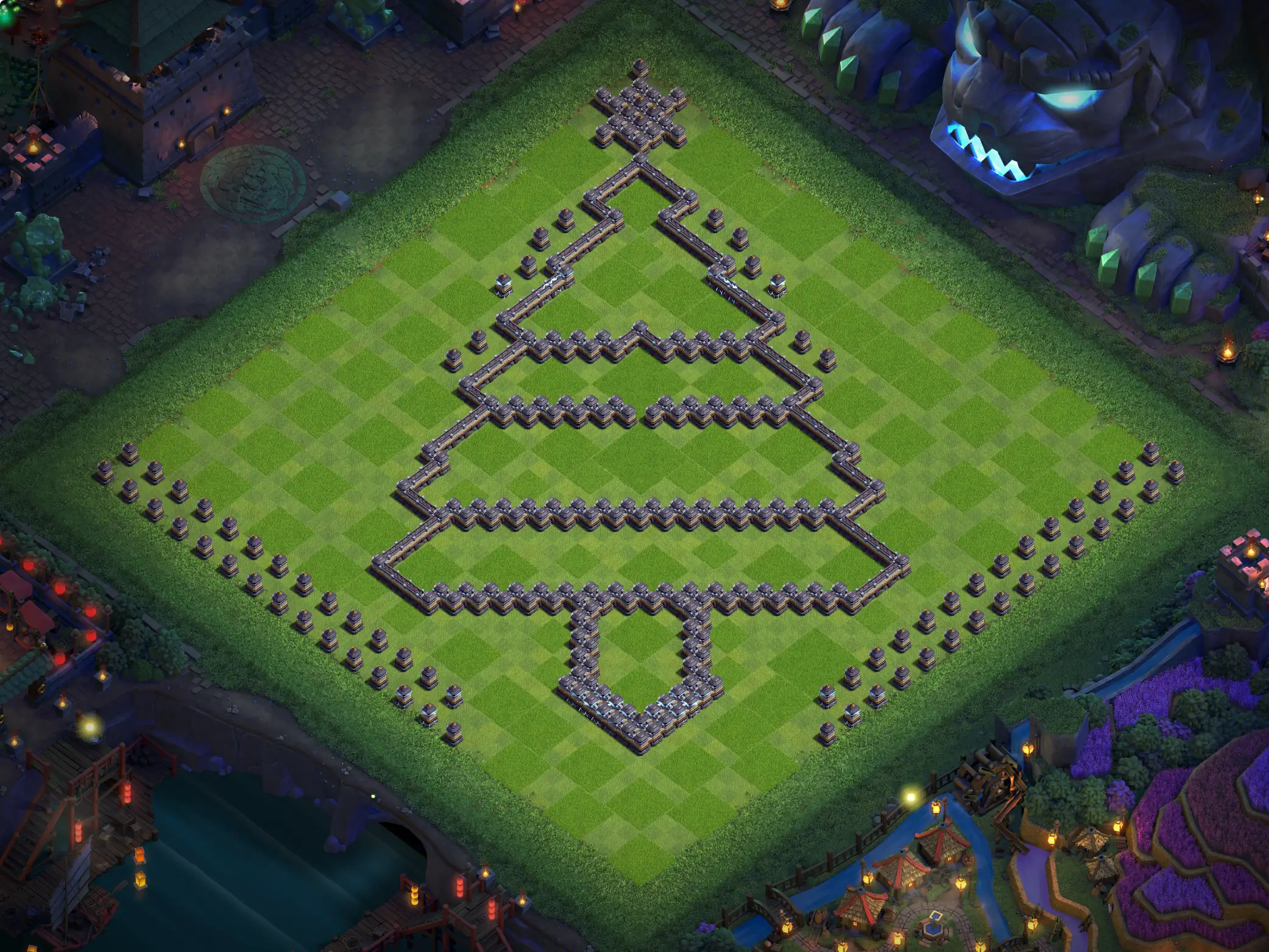 th18_art_15 th18 art base layout featuring a creative town hall 18 art base design image no 15 2