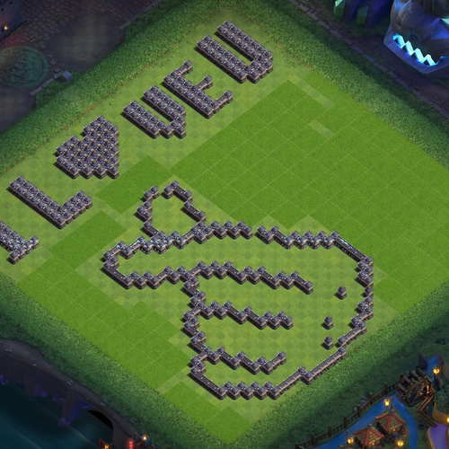 TH18 art base layout featuring a creative Town Hall 18 art base design Image no. 16-1
