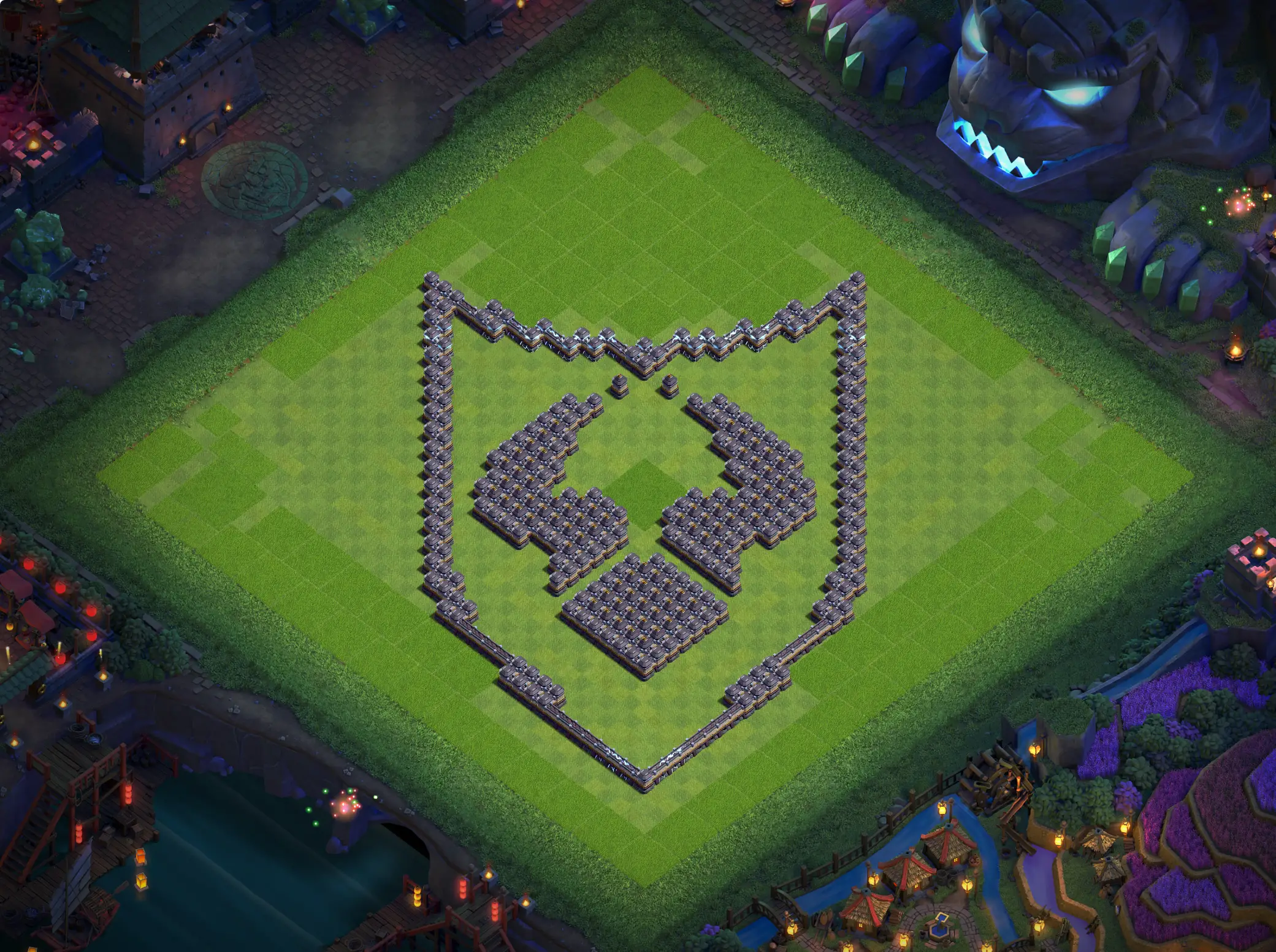 th18_art_17 th18 art base layout featuring a creative town hall 18 art base design image no 17 2