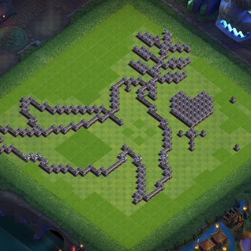 TH18 art base layout featuring a creative Town Hall 18 art base design Image no. 18-1