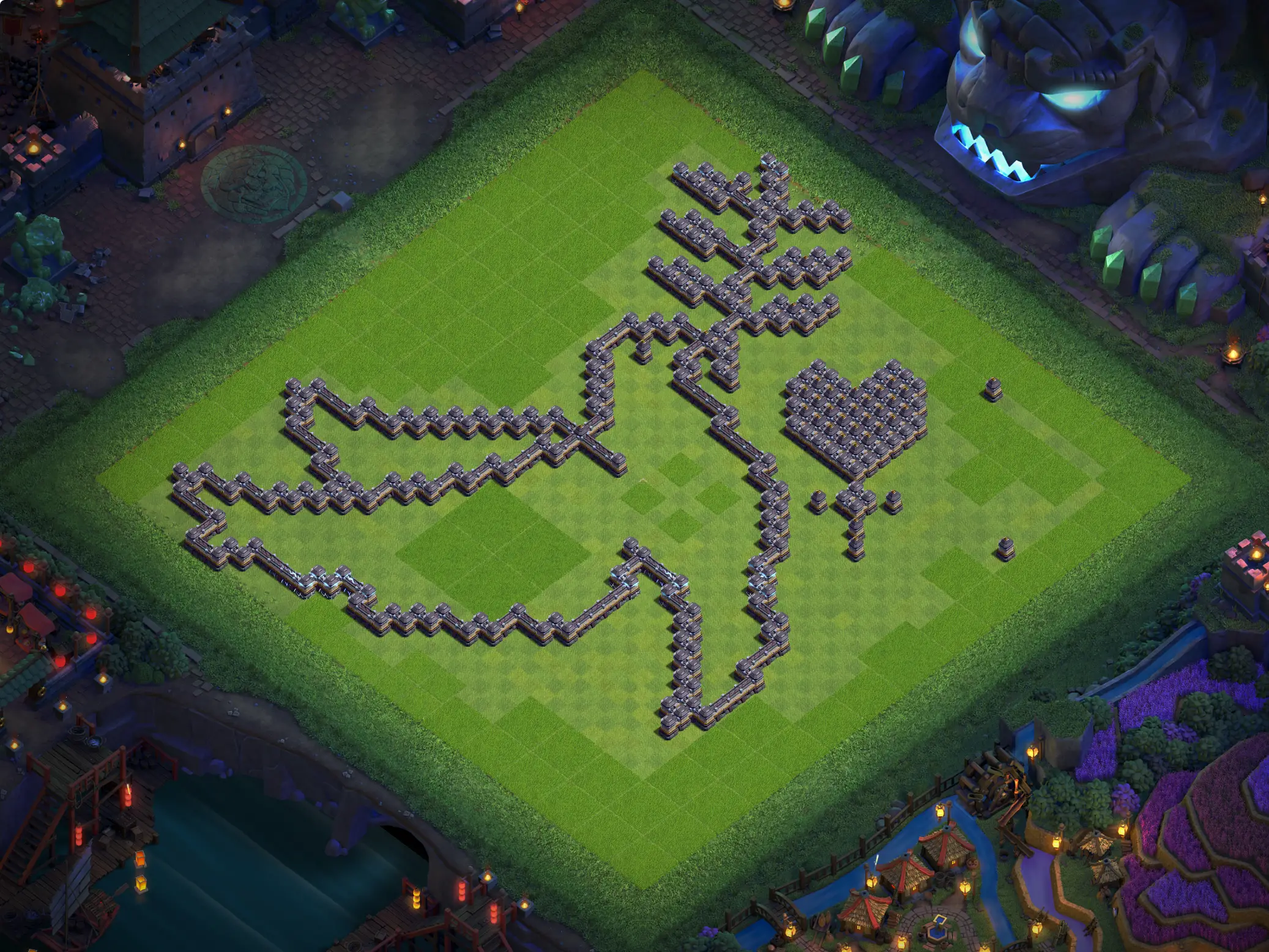 th18 art base layout featuring a creative town hall 18 art base design image no 18 2
