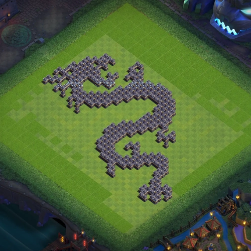 TH18 art base layout featuring a creative Town Hall 18 art base design Image no. 19-1