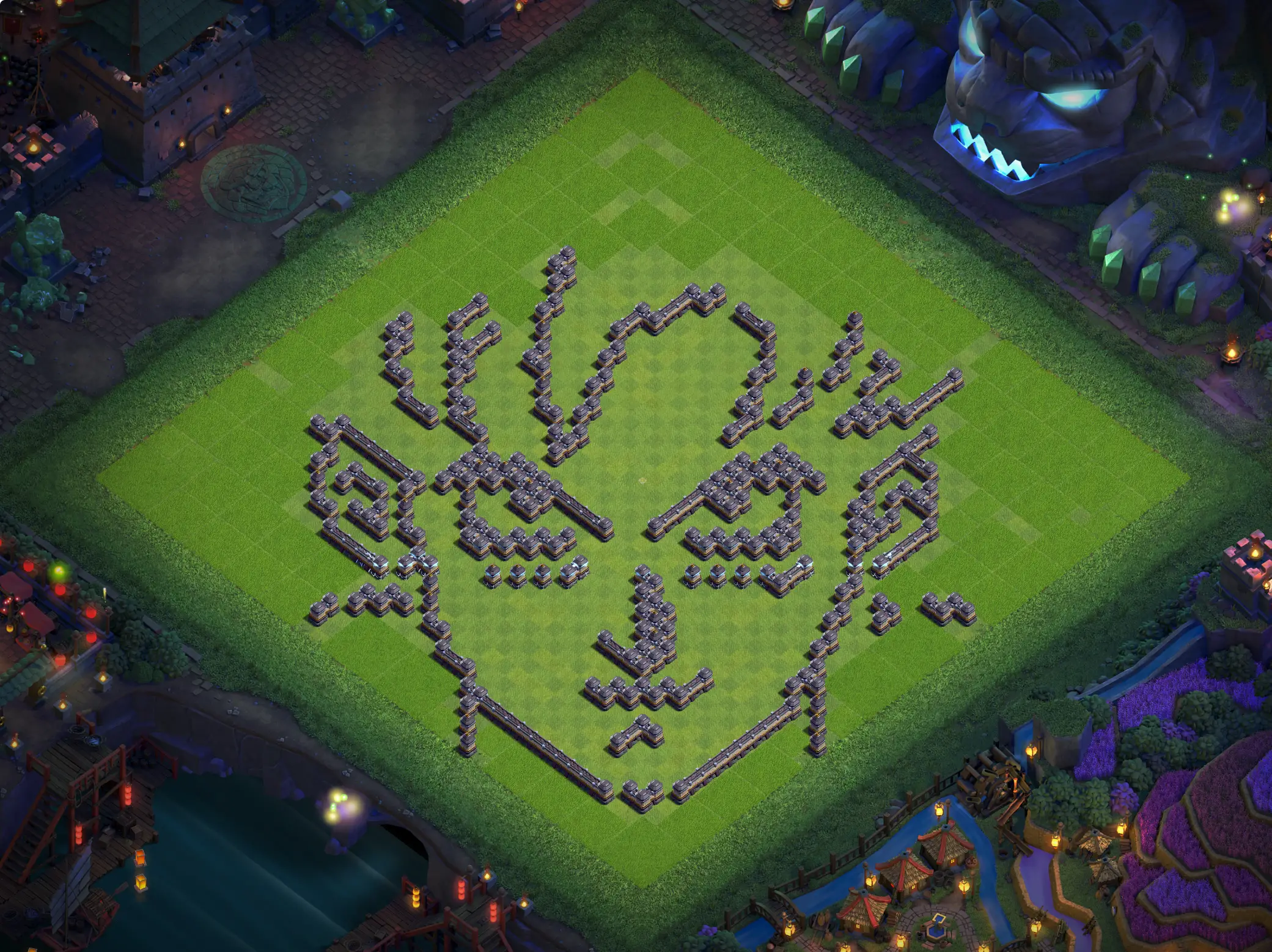 th18 art base layout featuring a creative town hall 18 art base design image no 20 2