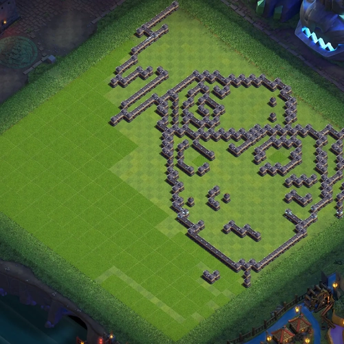 TH18 art base layout featuring a creative Town Hall 18 art base design Image no. 25-1