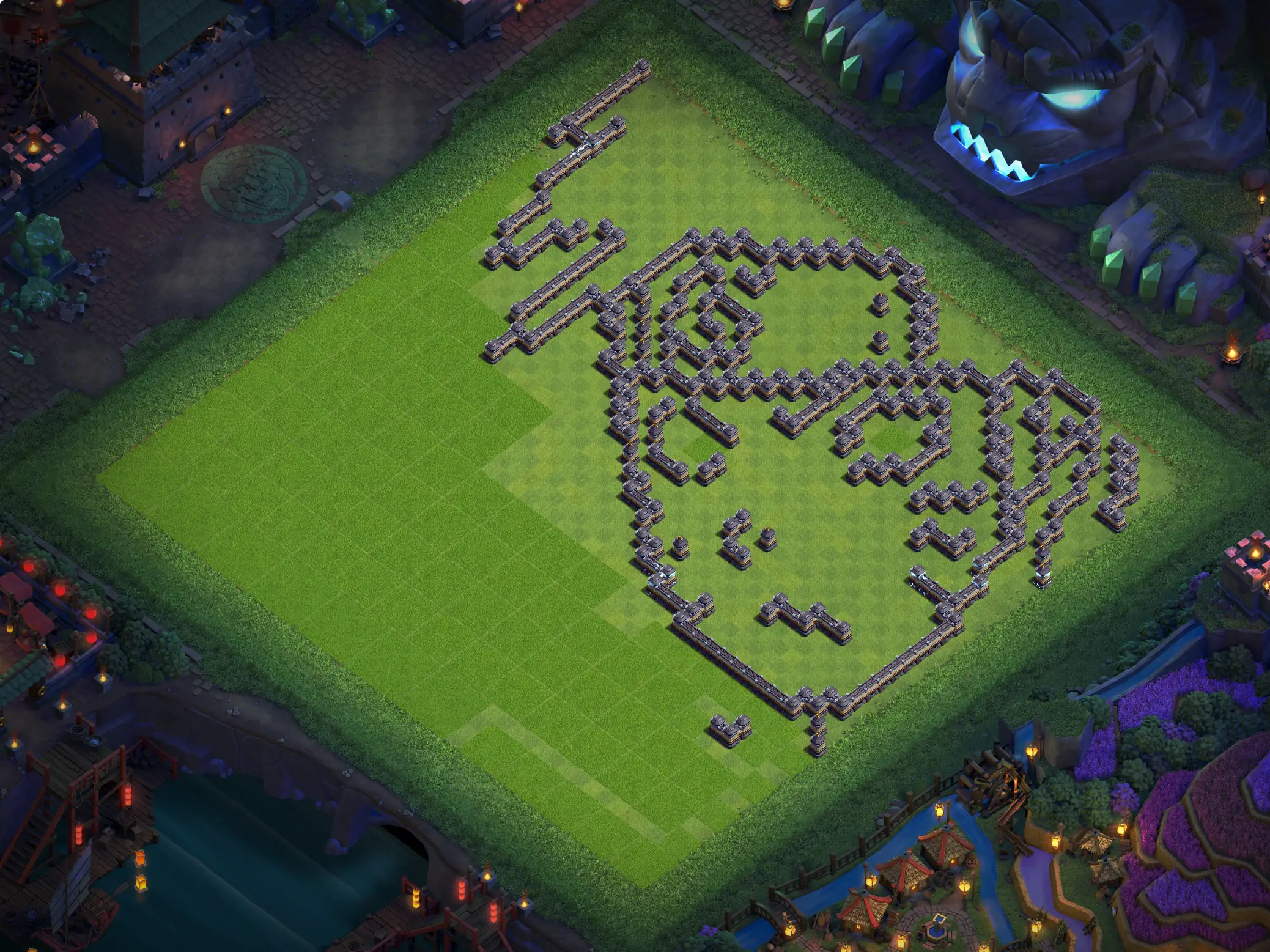 th18 art base layout featuring a creative town hall 18 art base design image no 25 2