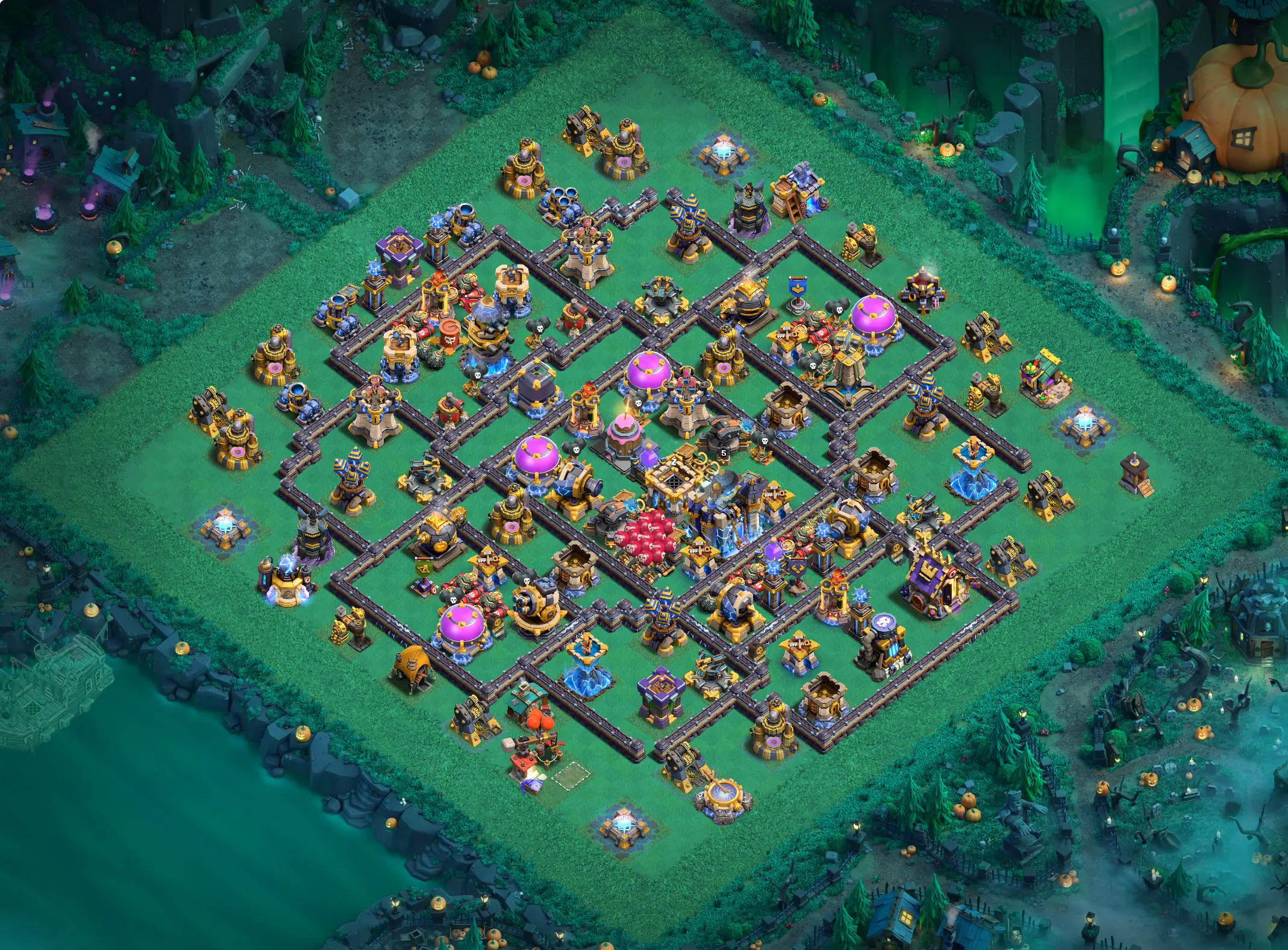 th18_hybrid_17 th18 hybrid base layout featuring the best town hall 18 hybrid base design for balanced defense and resource protection image no 17 2