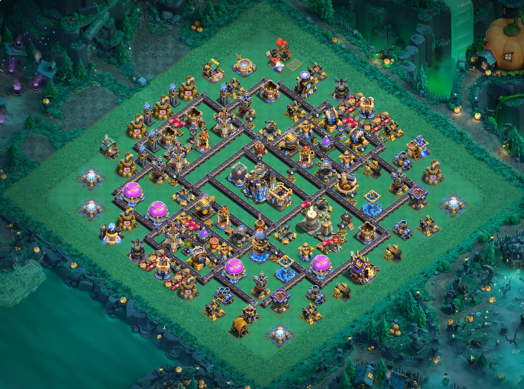 th18 hybrid base layout featuring the best town hall 18 hybrid base design for balanced defense and resource protection image no 29 2