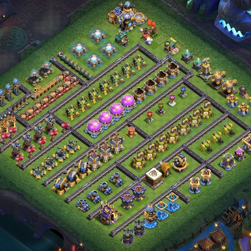 TH18 progress base layout for upgrading Town Hall 18 progress base design Image no. 02-1