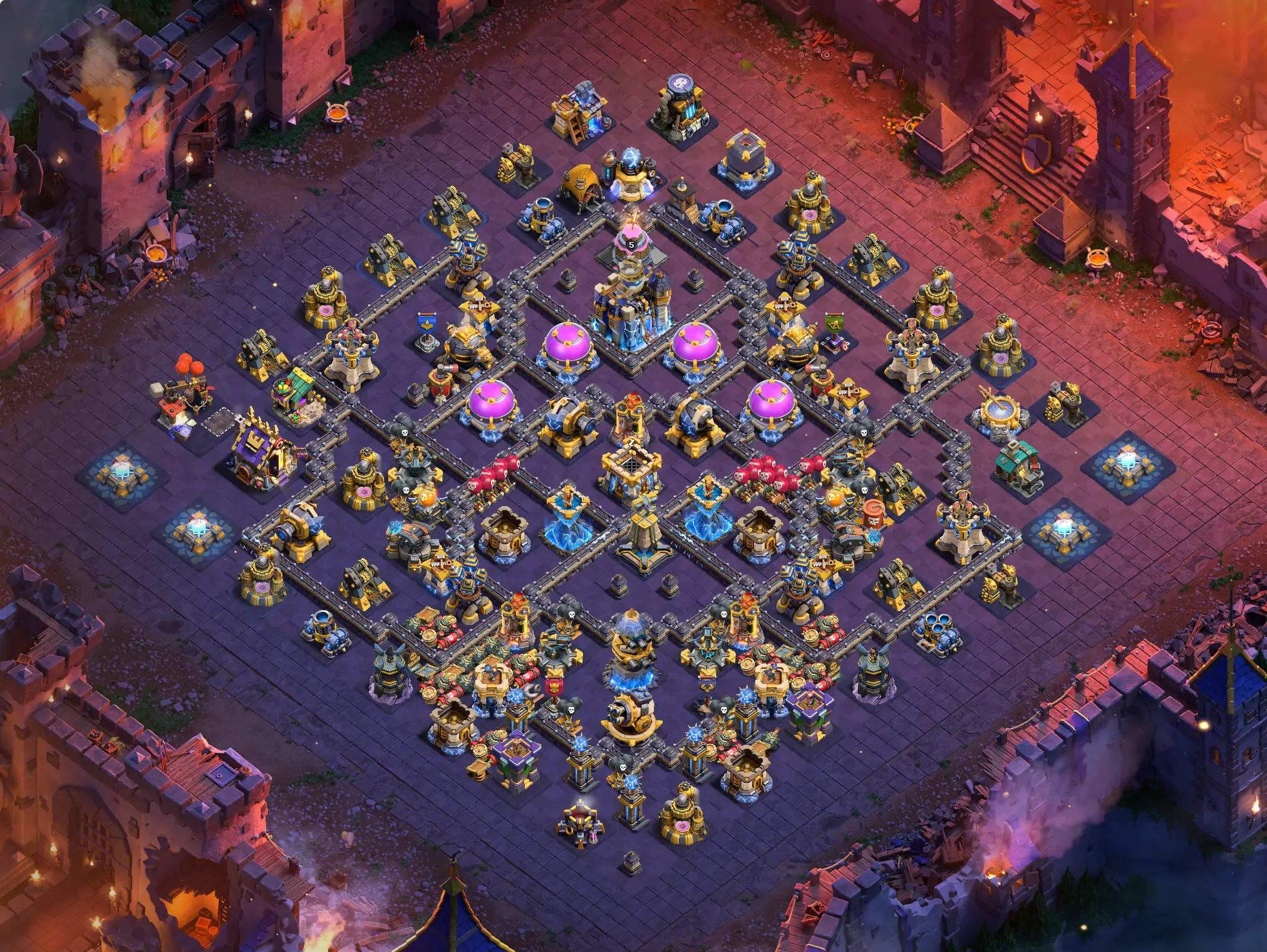 th18_war_cwl_07 th18 war cwl base layout featuring the best town hall 18 anti 3 star war base design image no 07 2