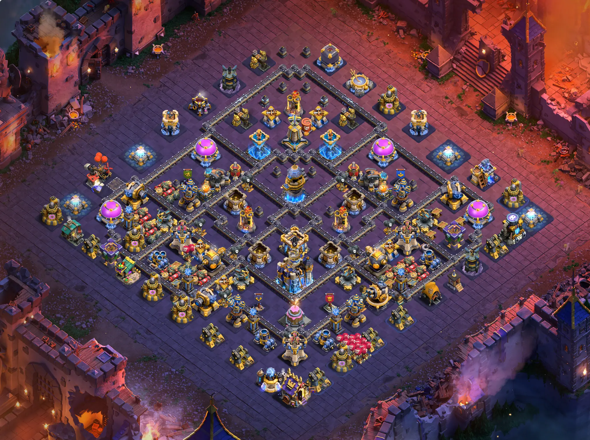 th18_war_cwl_11 th18 war cwl base layout featuring the best town hall 18 anti 3 star war base design image no 11 2