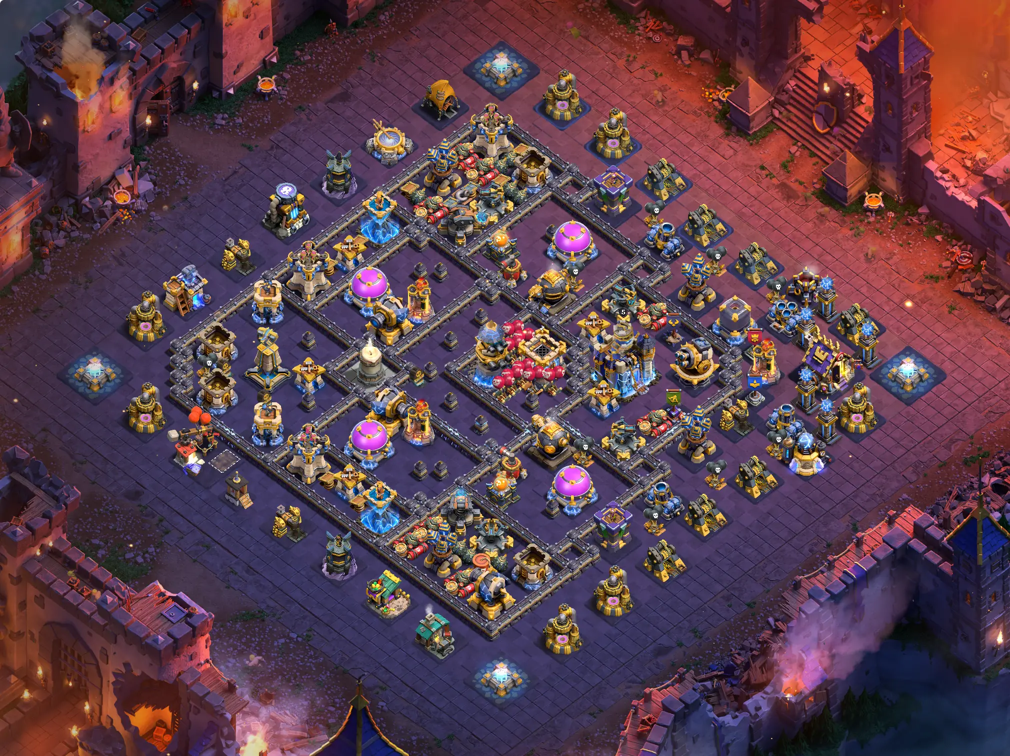 th18_war_cwl_12 th18 war cwl base layout featuring the best town hall 18 anti 3 star war base design image no 12 2