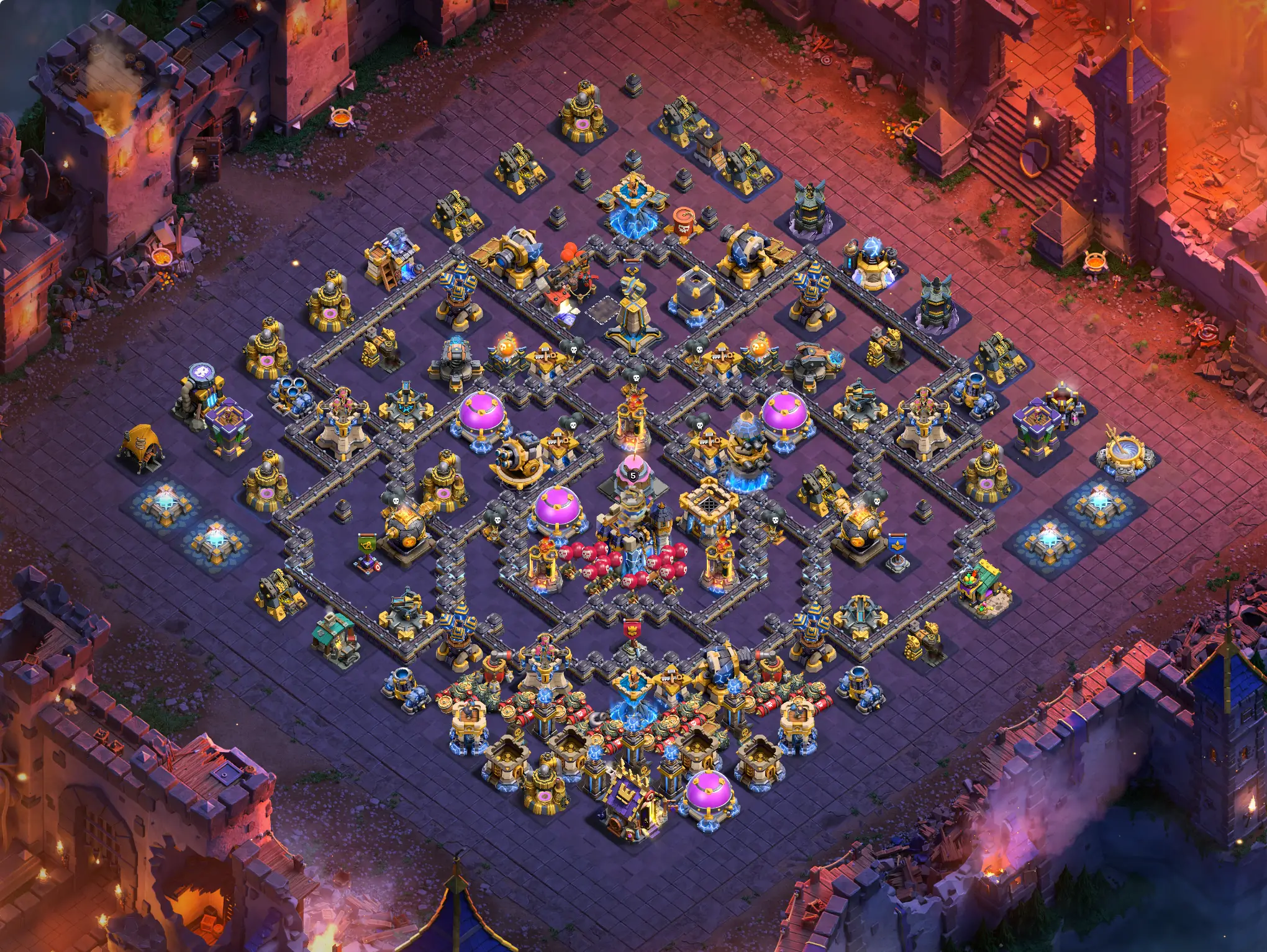 th18_war_cwl_17 th18 war cwl base layout featuring the best town hall 18 anti 3 star war base design image no 17 2