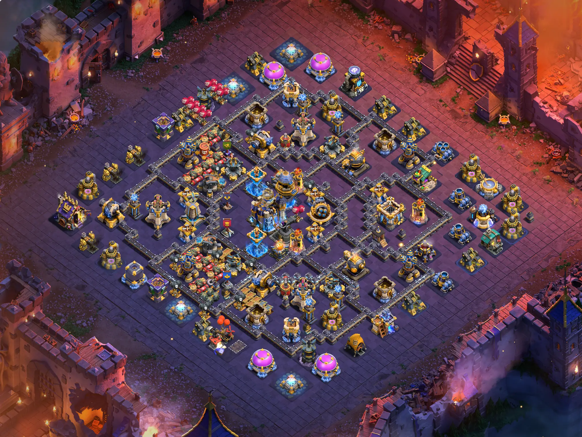 th18_war_cwl_18 th18 war cwl base layout featuring the best town hall 18 anti 3 star war base design image no 18 2