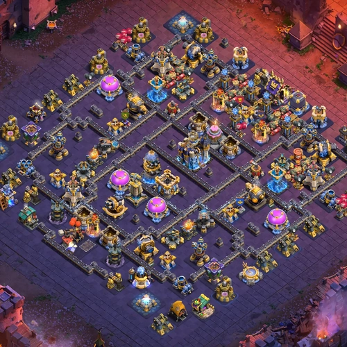 TH18 war CWL base layout featuring the best Town Hall 18 anti 3 star war base design Image no. 21-1